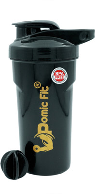 Pomic fit 700 ml Plastic Shaker(Pack of 1, Black)