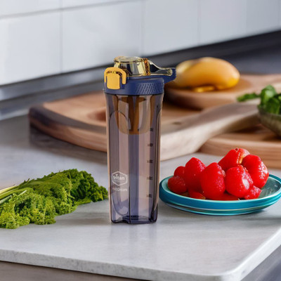 kitchkart 700 ml Plastic Shaker(Pack of 1, Blue)