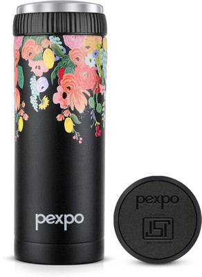 pexpo 430 ml Steel Flask(Pack of 1, Black)