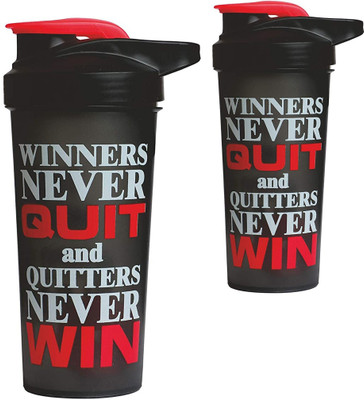 TRUE INDIAN 700 ml Plastic Shaker(Pack of 2, Red)