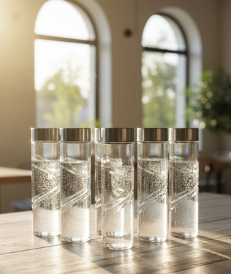 Sharma Inc 4500 ml Glass Bottle(Pack of 6, Clear)