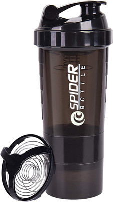 COOL INDIANS 500 ml Plastic Shaker(Pack of 1, Black)