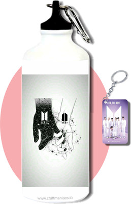 craft maniacs 600 ml Aluminium Sipper(Pack of 1, Black)