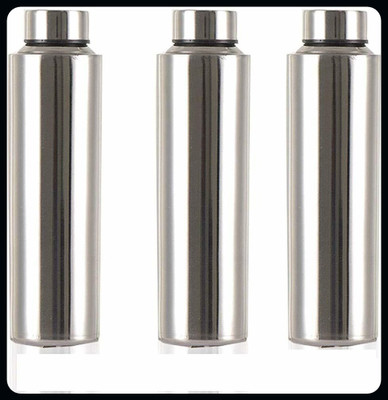 Trendblend 1000 ml Steel Bottle(Pack of 3, Silver)