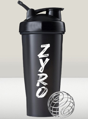 ZYRO 650 ml Plastic Shaker(Pack of 1, Black)