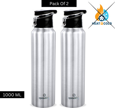 SPEEDEX 1000 ml Steel Sipper(Pack of 2, Silver)
