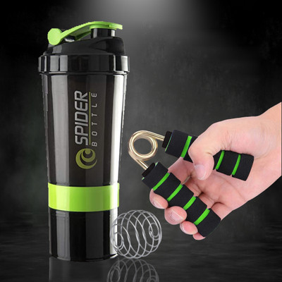 TRUE INDIAN 500 ml Tritan Shaker(Pack of 2, Green, Black)