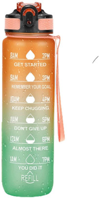 KERFORA 1000 ml Plastic Sipper(Pack of 1, Green, Orange)