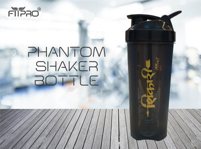 FitPro 750 ml Plastic Shaker(Pack of 1, Black)