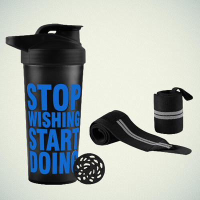 TRUE INDIAN 700 ml Plastic Shaker(Pack of 2, Blue)