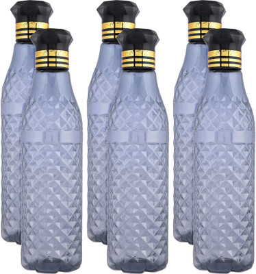 KUBER INDUSTRIES 1000 ml Plastic Bottle(Pack of 6, Black)