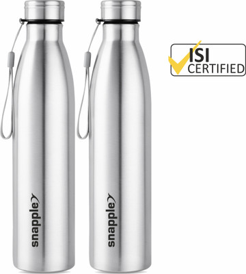 Snapple 1000 ml Steel Bottle(Pack of 2, Silver)