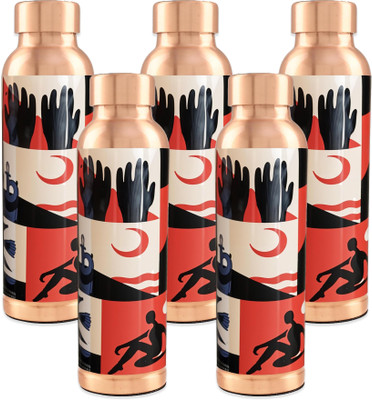 KUBER INDUSTRIES 950 ml Copper Bottle(Pack of 5, Copper)