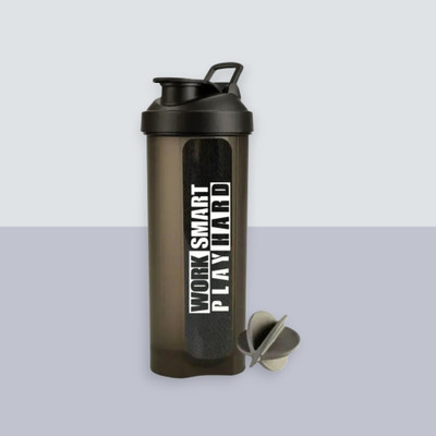 THINKFIT 700 ml Plastic Shaker(Pack of 1, Black)