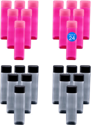 KUBER INDUSTRIES 1000 ml Plastic Bottle(Pack of 24, Black, Pink)