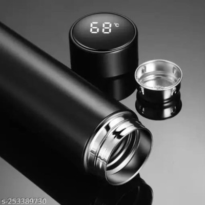 Hench LED temperature display I indicator water hot & cool_78 400 ml Bottle(Pack of 1, Black, Steel)
