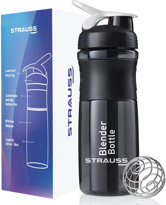 Strauss 760 ml Plastic Shaker(Pack of 1, Black)