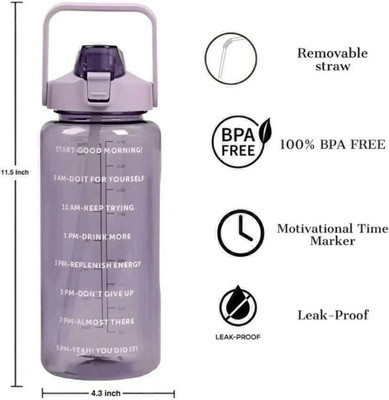 RBM 2000 ml Silicone, Plastic Bottle(Pack of 1, Purple)
