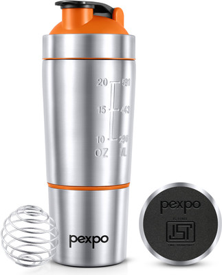 pexpo 850 ml Steel Shaker(Pack of 1, Silver)
