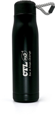 CTLH2O 12 Hrs Hot & Cold Thermosteel Bottle with Screw Cap 550 ml Flask(Pack of 1, Black, Steel)