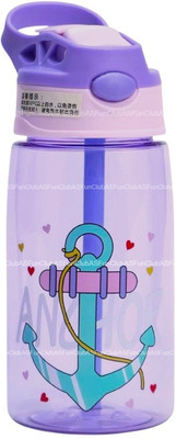 ASFunClub 450 ml Silicone, Tritan Sipper(Pack of 1, Purple)