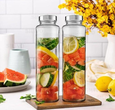 advik mart 750 ml Glass Bottle(Pack of 2, Clear)