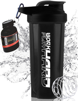 ZYRO 700 ml Plastic Shaker(Pack of 2, Black)