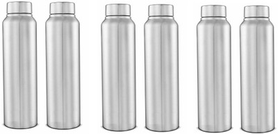 Tannu Craft 1000 ml Stainless Steel Bottle(Pack of 6, Silver)