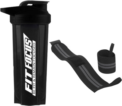 FIT FOCUS 700 ml Plastic Bottle(Pack of 2, Black)
