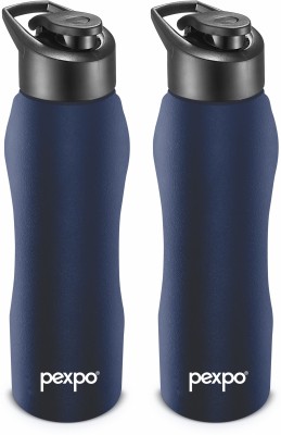 pexpo 750 ml Sports and Hiking Stainless Steel Water Bottle, Bistro-Xtreme 750 ml Bottle(Pack of 2, Blue, Steel)