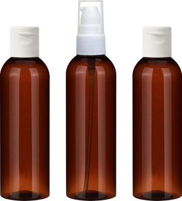 nsb herbals 100 ml PET, Plastic Spray Bottle(Pack of 3, Brown, White)