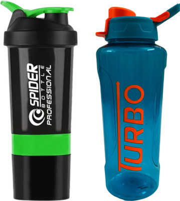 TRUE INDIAN 600 ml Plastic Shaker(Pack of 2, Green)