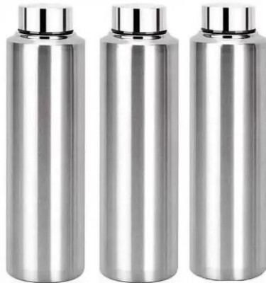 RAG Solutions Stainless Steel Leak Proof Water bottles 750 ml Bottle(Pack of 3, Steel/Chrome, Steel)