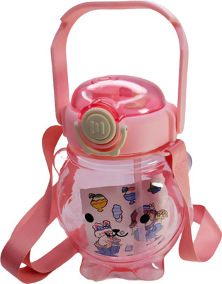 NRKTOO 1000 ml Plastic Sipper(Pack of 1, Pink)