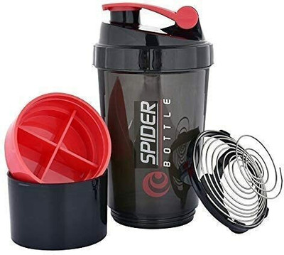 Zskoo Collection 500 ml Plastic Shaker(Pack of 1, Red)