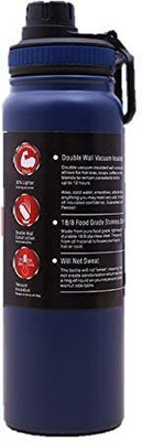3D METRO SUPER STORE 650 ml Steel Flask(Pack of 1, Blue)