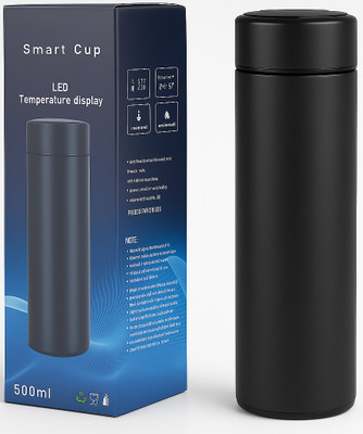 THE SILVERMADE 500 ml Steel Sipper(Pack of 1, Black)