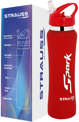 Strauss 750 ml Steel Sipper(Pack of 1, Red)
