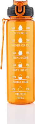 Veksin 1000 ml Plastic Sipper(Pack of 1, Orange)