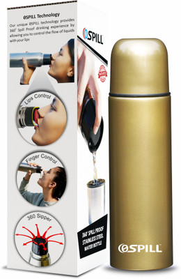 0SPILL 750 ml Steel Sipper(Pack of 1, Gold)