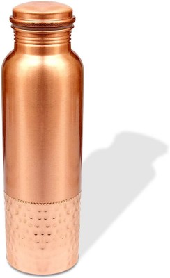 Bhakti Best Choice of half hammered Copper Water Bottle 950 ml Bottle(Pack of 1, Brown, Copper)