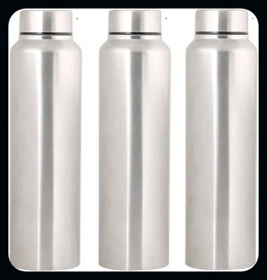 Trendblend 1000 ml Steel Bottle(Pack of 3, Silver)