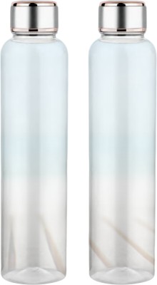 JIMIT 1000 ml Plastic Fridge Water Bottle | Leak Proof Bottle | Airtight | Pack Of 2 1000 ml Bottle(Pack of 2, White, Plastic)