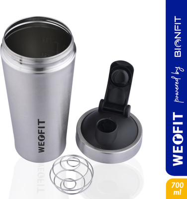 WErFIT 700 ml Steel Shaker(Pack of 1, Silver)