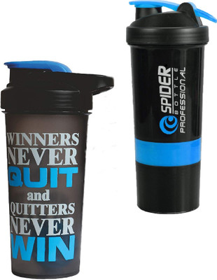 TRUE INDIAN 700 ml Plastic Shaker(Pack of 2, Blue)