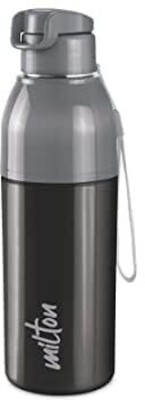Inaara Milton Insulated Bottle HOT and Cold Stainless Steel Water Bottle 900 ML (Black) 900 ml Flask(Pack of 1, Black, Steel)