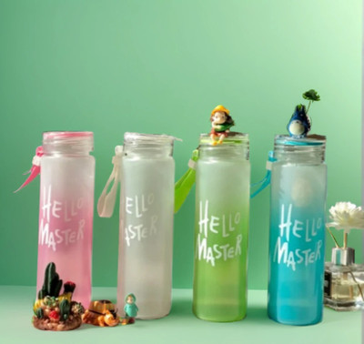 Fhs Enterprise 500 ml Glass Bottle(Pack of 4, Light Green)