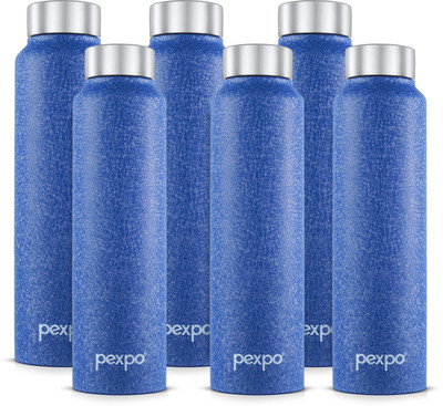 pexpo 950 ml Steel Bottle(Pack of 6, Blue)