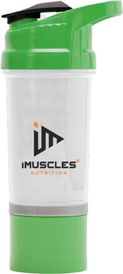 iMUSCLES NUTRITION 700 ml Plastic Shaker(Pack of 1, Green)