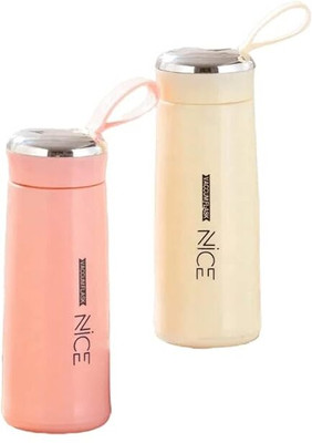 ENTERMM 400 ml Plastic Bottle(Pack of 2, Multicolor)